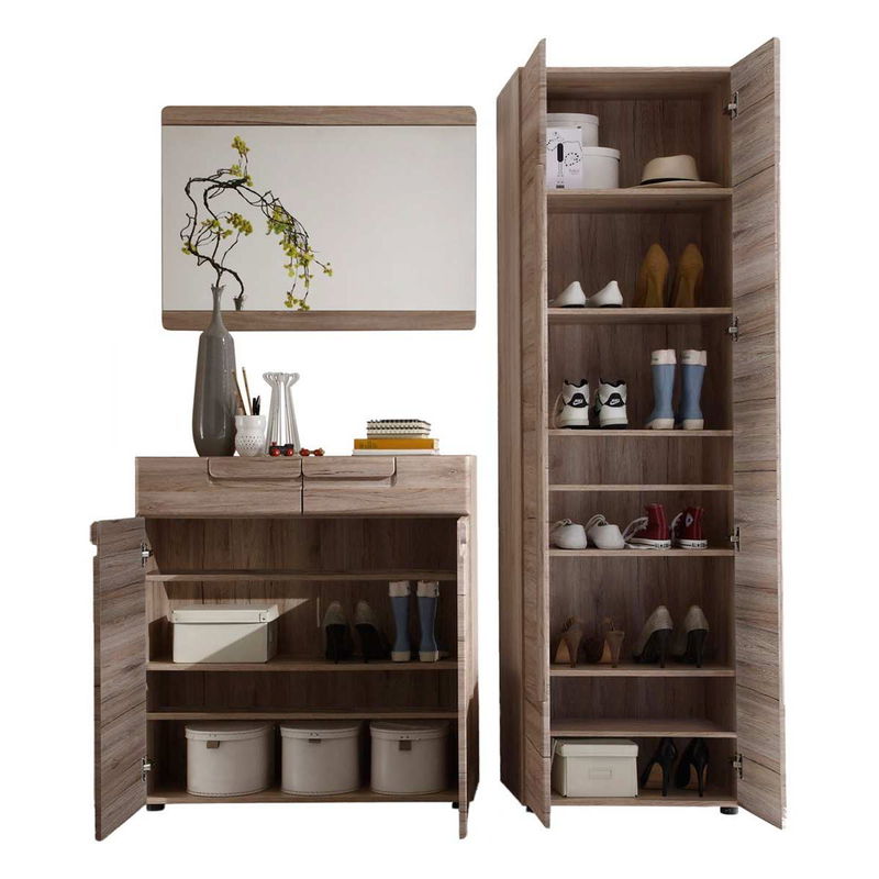 babyonlineshop trendteam Malea Garderobe 170x188x38 cm Eiche San Remo Hell Vatertagsangebot