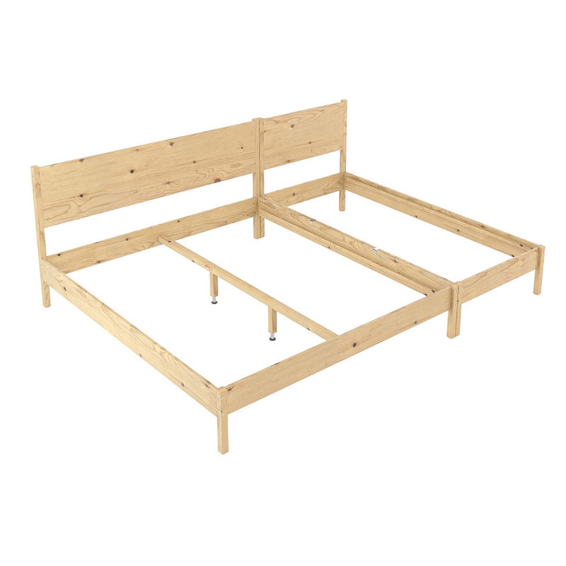 babyonlineshop Nature Kid Fabi Familienbett natur 180 x 200 cm Doppeltbett und 90 x 200 cm Einzelliege Lagerräumung