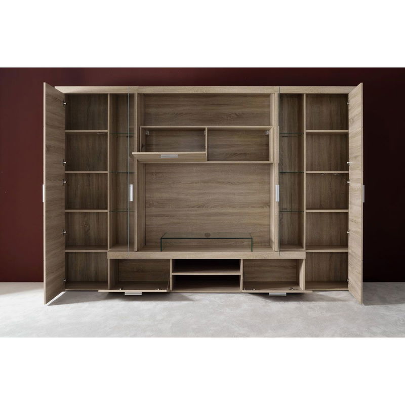 babyonlineshop trendteam Mondeo Anbauwand Eiche Sägerau Hell Heißer Verkauf