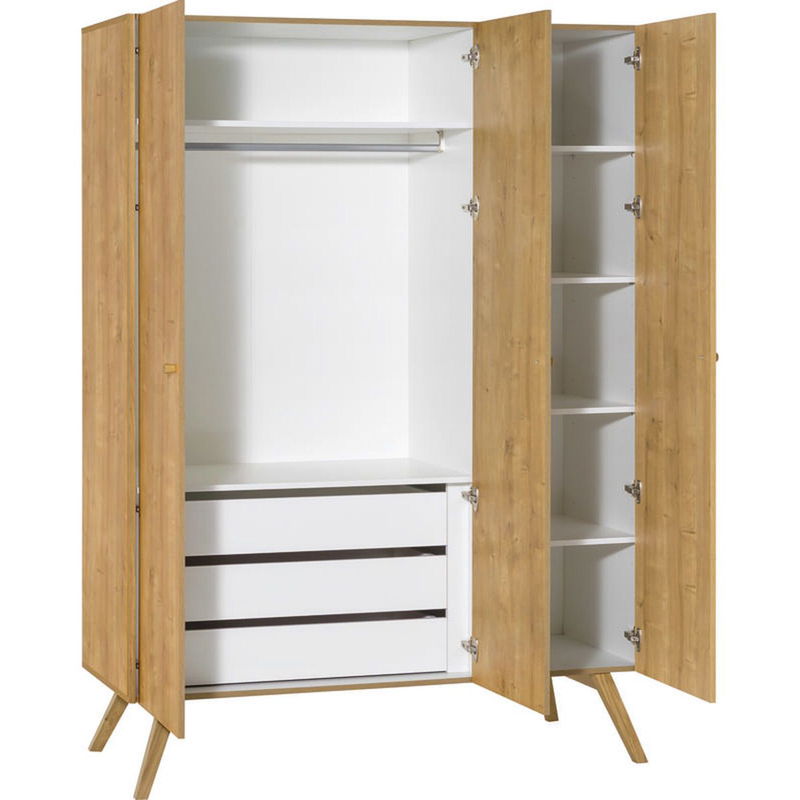 babyonlineshop VOX Nature Kleiderschrank 3-türig eiche / weiß Zeitlich begrenztes Angebot