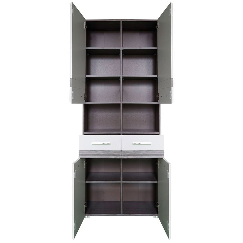 babyonlineshop trendteam Set-One Bad Hochschrank breit Weiß / Rauchsilber Wochenangebot