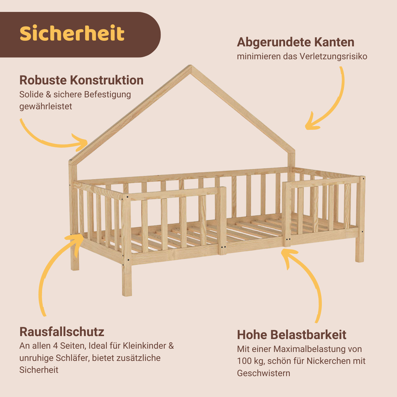 babyonlineshop Artkid William Hausbett natur 90 x 200 cm Bis zu 60% Rabatt