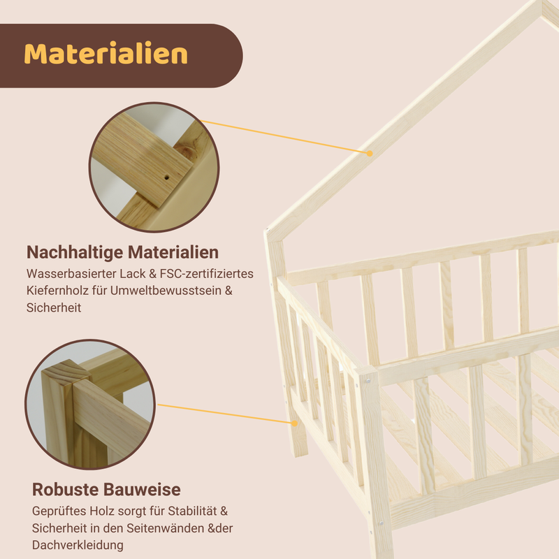 babyonlineshop Artkid William Hausbett natur 90 x 200 cm Bis zu 60% Rabatt