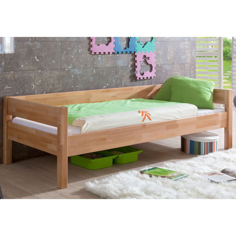 babyonlineshop Relita KIM Halbhochbett Buche massiv Natur zum Einzelbett umbaubar - frachtfrei Nur noch ein Tag übrig
