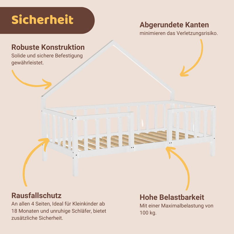 babyonlineshop Artkid William Hausbett weiß 90 x 200 cm Super Rabatt