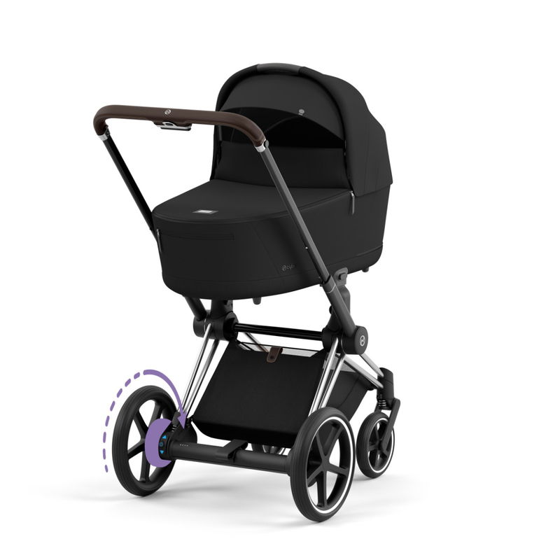 babyonlineshop CYBEX e-PRIAM Kinderwagen Sepia Black Bundle Plus New Generation inkl. Zubehörartikel zollfrei