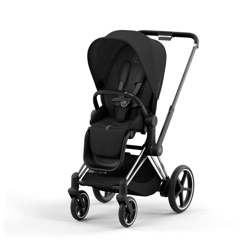 babyonlineshop CYBEX e-PRIAM Kinderwagen Sepia Black Bundle Plus New Generation inkl. Zubehörartikel zollfrei