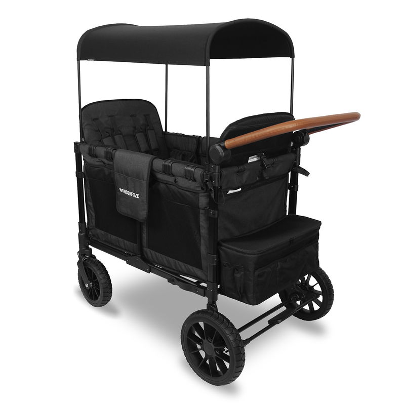 babyonlineshop WonderFold W4 Luxe Bollerwagen - Volcano Black Begrenztes Angebot