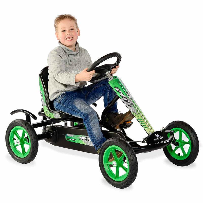 babyonlineshop Dino Cars Speedy BF1 schwarz/grün mit Leichtlaufreifen Preisnachlass