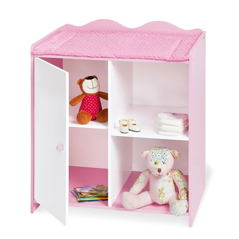babyonlineshop Pinolino Puppenwickeltisch Jasmin rosa und weiß lackiert zum Toppreis Muttertagsangebot