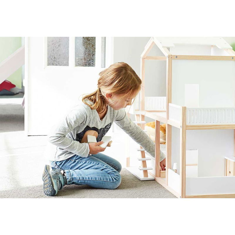 babyonlineshop Pinolino Puppenhaus Ida Kiefer und MDF weiß lackiert Neueste Mode