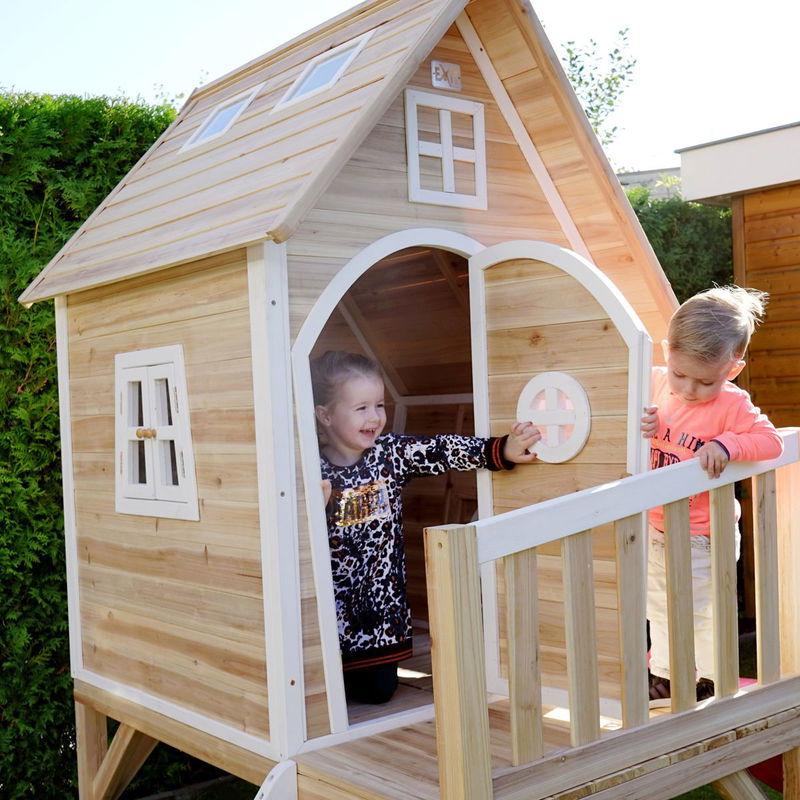 babyonlineshop EXIT Fantasia 300 Holzspielhaus - natur fantasievolles Design - einfache Montage Zeitlich begrenztes Angebot