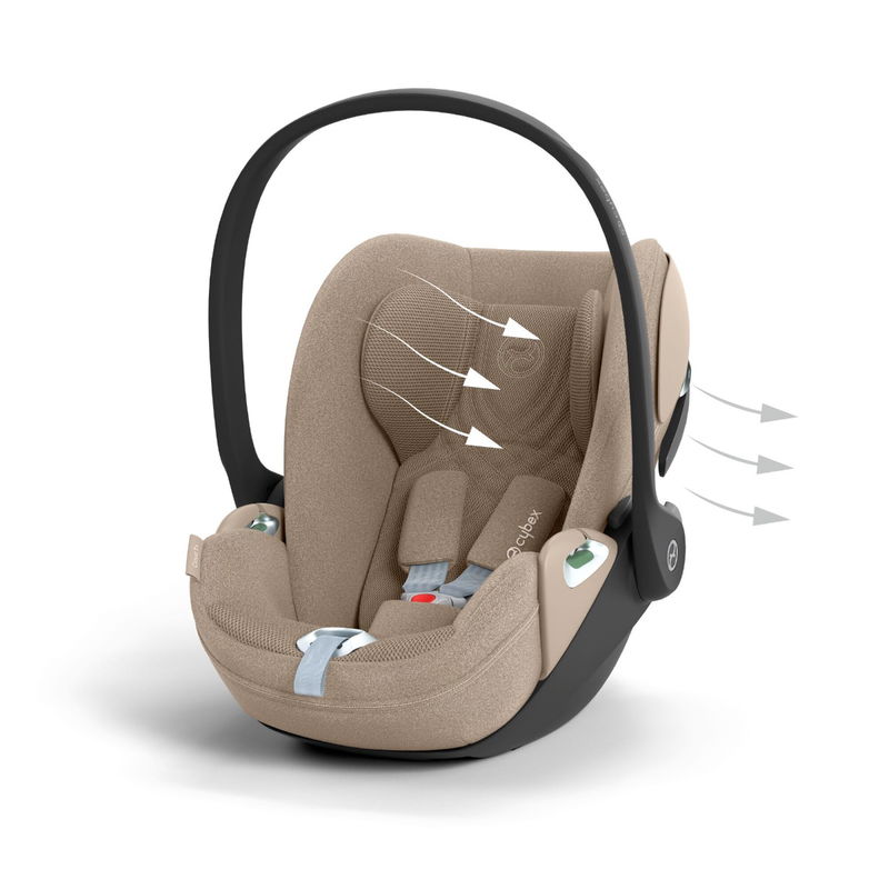 babyonlineshop CYBEX Cloud T i-Size Plus Cozy Beige Babyschale Kauf eins, bekomm eins gratis