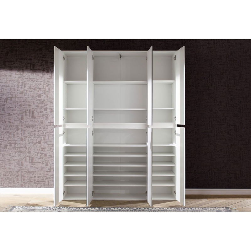 babyonlineshop trendteam Mirror Spiegelgarderobenschrank Weiß Melamin Clearance-Verkauf