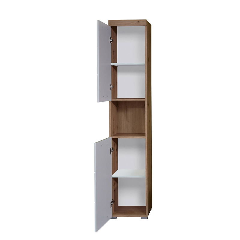 babyonlineshop trendteam Amanda Badmöbel 164x190x34 cm 4-teilig weiß / asteiche 2025
