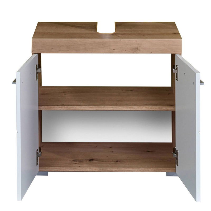 babyonlineshop trendteam Amanda Badmöbel 164x190x34 cm 4-teilig weiß / asteiche 2025