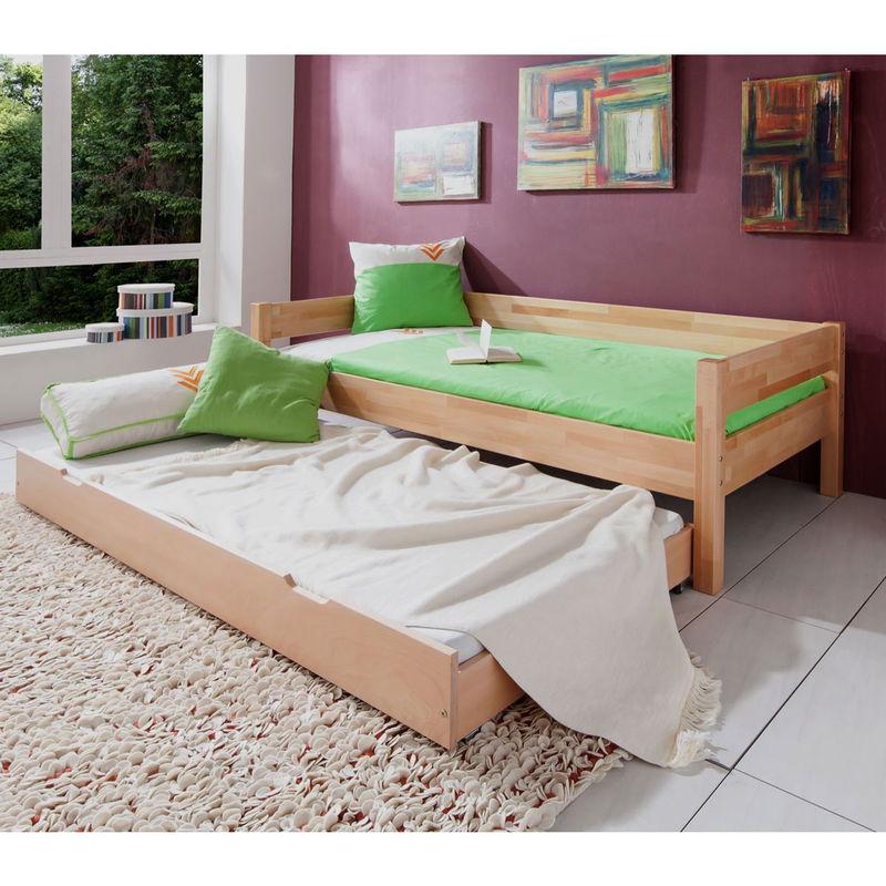 babyonlineshop Relita NIK Einzelbett Buche massiv Natur 90 x 200 cm Outlet