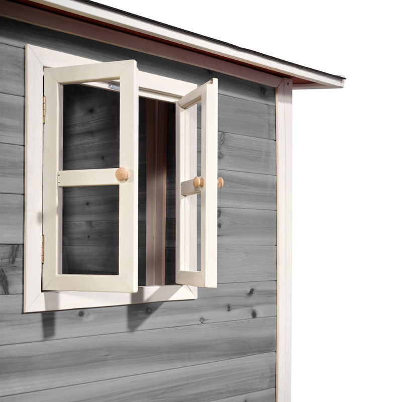 babyonlineshop EXIT Loft 150 Holzspielhaus - grau klares Design - mit Anbau Verkauf