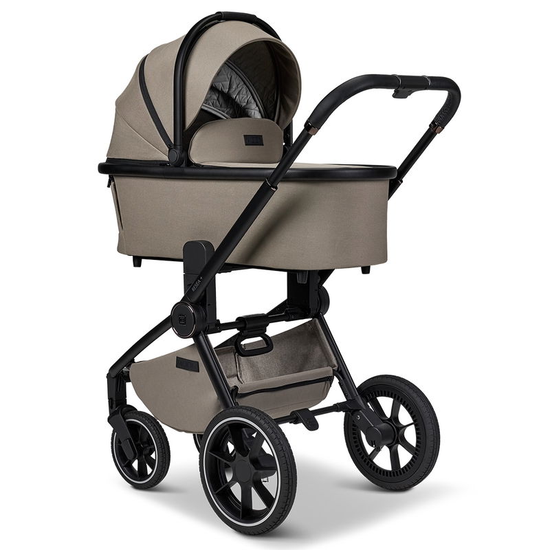babyonlineshop Moon Resea Plus Kinderwagen Set mit Adapter und Cosmo Babyschale - mud Heißer Verkauf