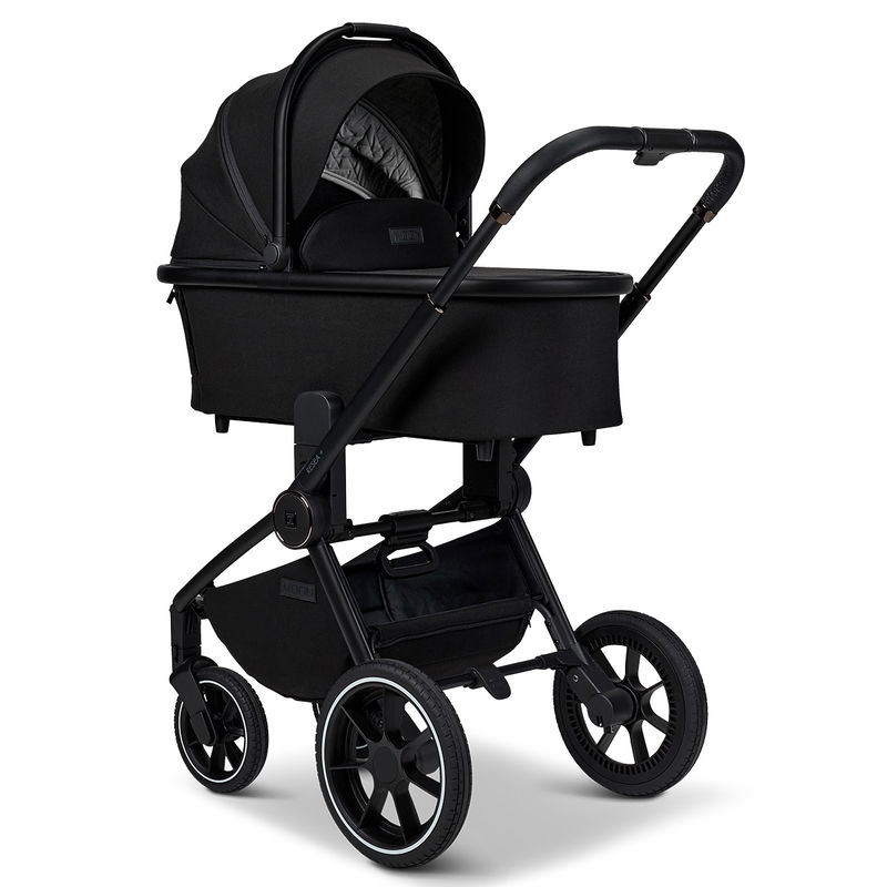 babyonlineshop Moon Resea Plus Kinderwagen Set mit Adapter und Cosmo Babyschale - onyx Top Angebot