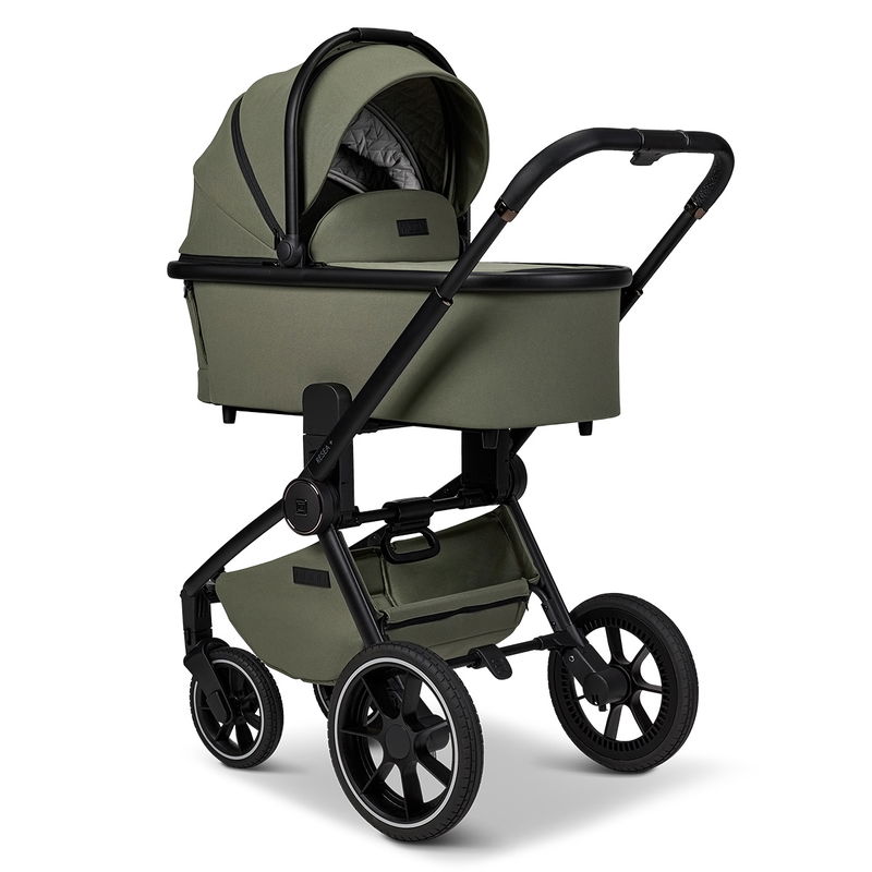 babyonlineshop Moon Resea Plus Kinderwagen Set mit Adapter und Babyschale Cosmo - moss Zeitlich begrenztes Angebot