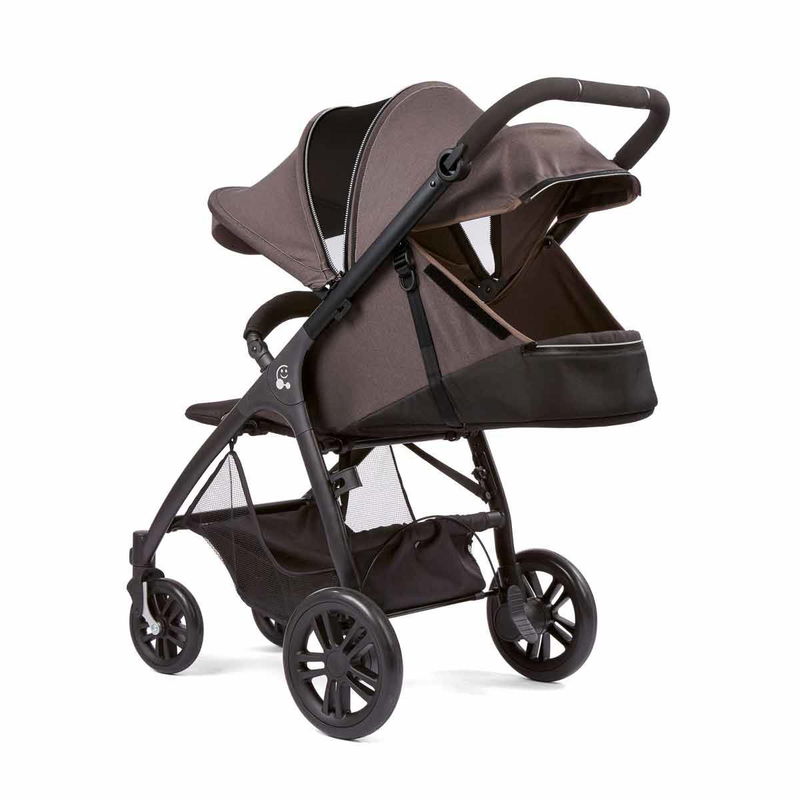 babyonlineshop Gesslein Smiloo Happy Buggy taupe melange Gestell schwarz Kauf eins, bekomm eins gratis
