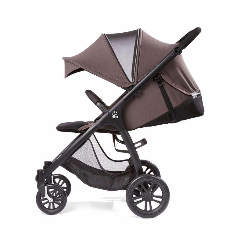 babyonlineshop Gesslein Smiloo Happy Buggy taupe melange Gestell schwarz Kauf eins, bekomm eins gratis