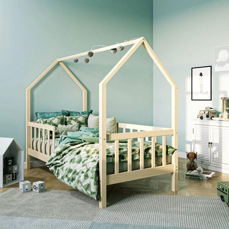 babyonlineshop Artkid Benni Hausbett Natur 90 x 200 cm