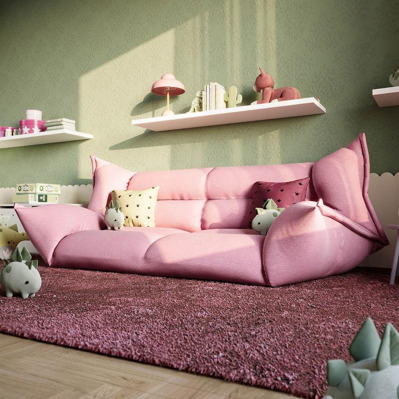 babyonlineshop Nature Kid Faltsofa rosa mehrfach verstellbar mit rutschfestem Unterboden Kostenlose Rückgabe