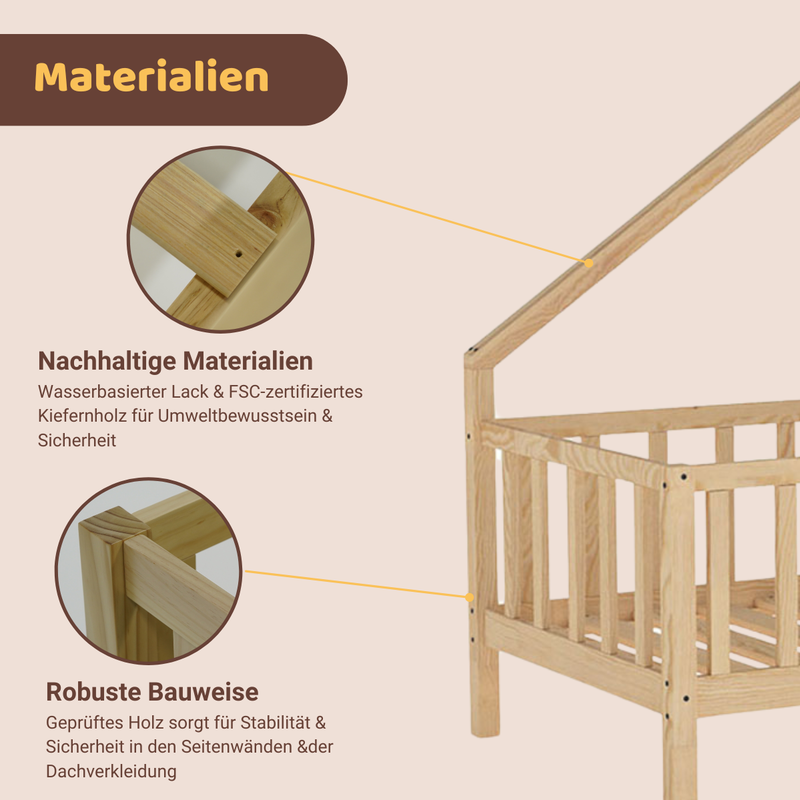 babyonlineshop Artkid William Hausbett natur 90 x 160 cm JETZT KAUFEN