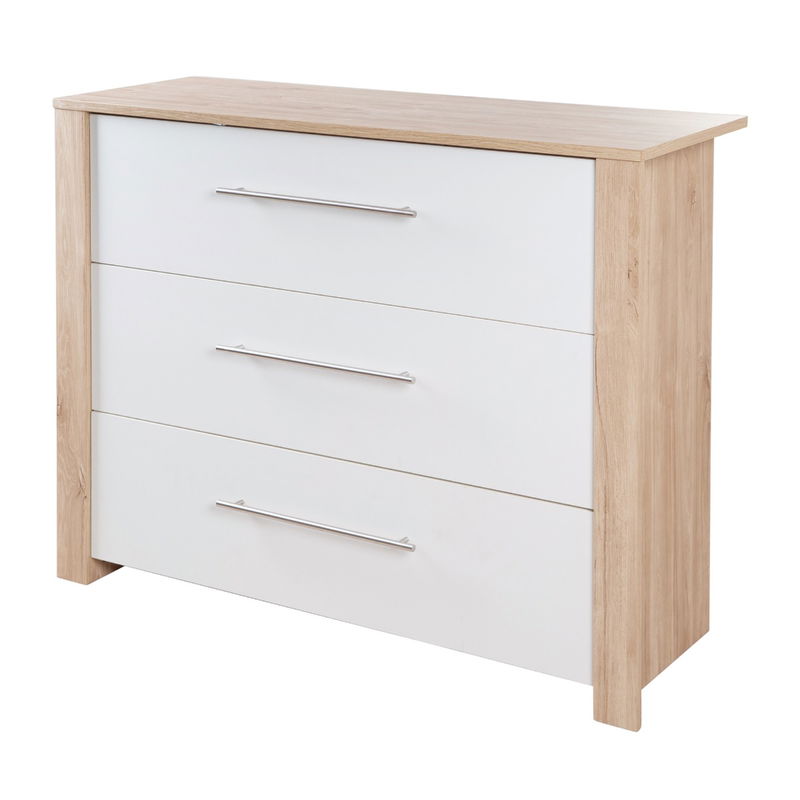 babyonlineshop Roba Malo Kinderzimmer Sparset Weiß/Eiche-Holzdekor Neueste Stile