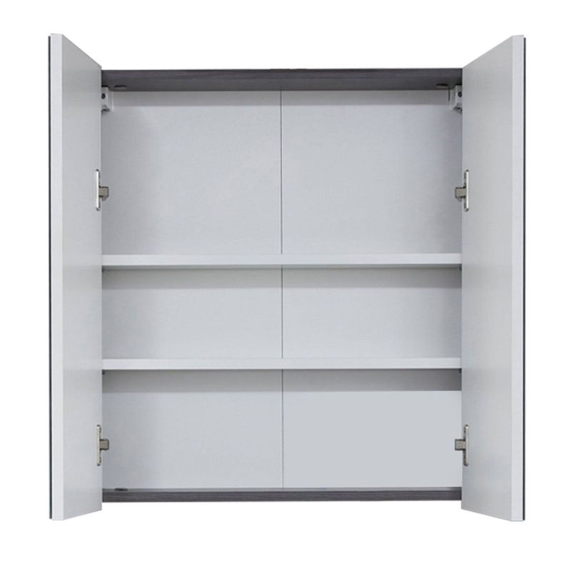 babyonlineshop trendteam Line Badmöbel-Set 2-teilig Weiß Hochglanz / Sardegna Rauchsilber Muttertagsangebot