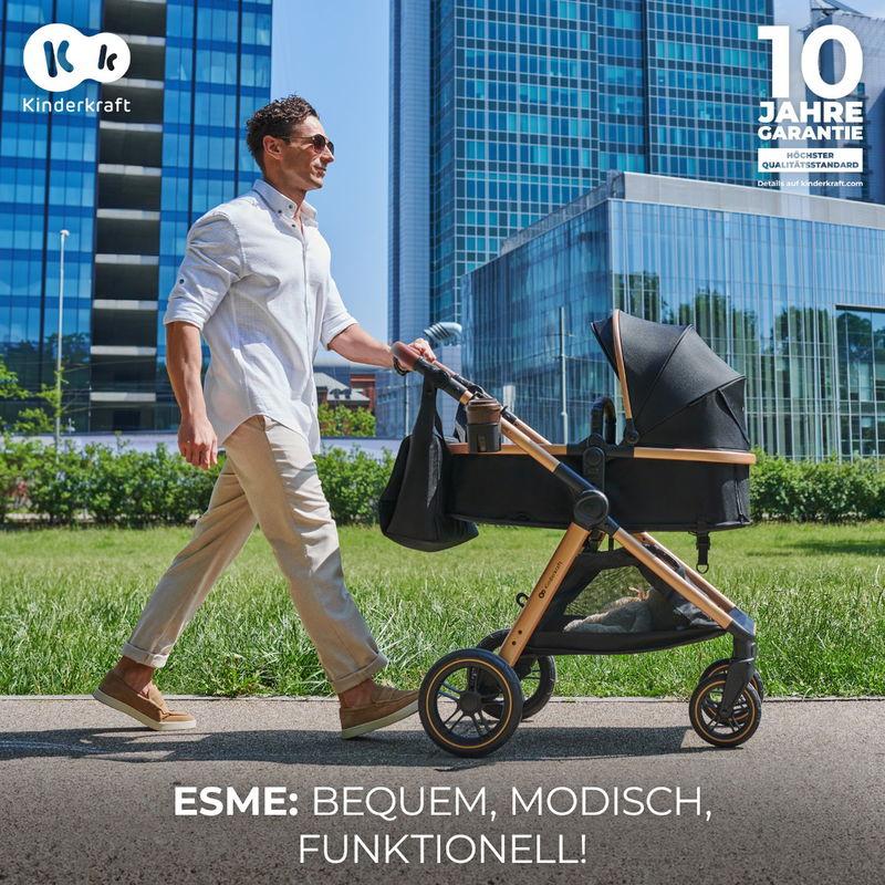 babyonlineshop Kinderkraft Multifunktionaler 3-in-1-Kinderwagen ESME Sand Beige Zeitlich begrenztes Angebot