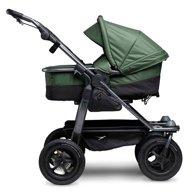 babyonlineshop tfk duo Kombi Kinderwagen olive Zwillingswagen mit Luftrad-Set Kostenlose Rückgabe
