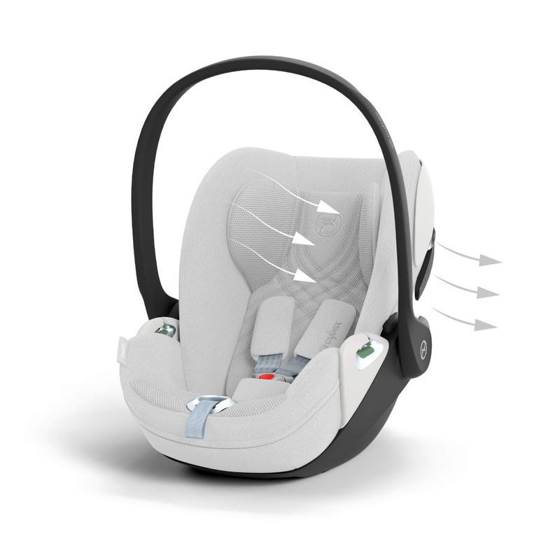 babyonlineshop CYBEX Cloud T i-Size Plus Platinum White Babyschale Letzte 2 Tage