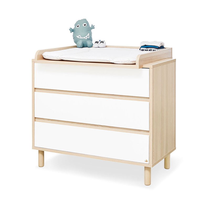 babyonlineshop Pinolino Flow Kinderzimmer breit groß Dekor Esche/weiß Fabrik Onlineshop