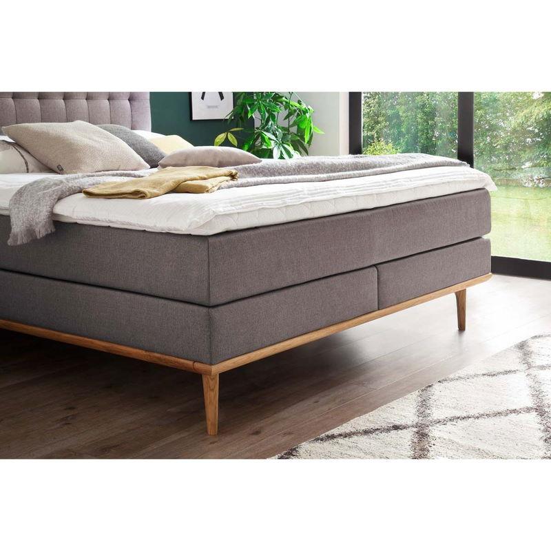 babyonlineshop Meise Möbel Massello Boxspringbett 180 x 200 cm taupe Stoff - inklusive Lieferung Blitzangebot