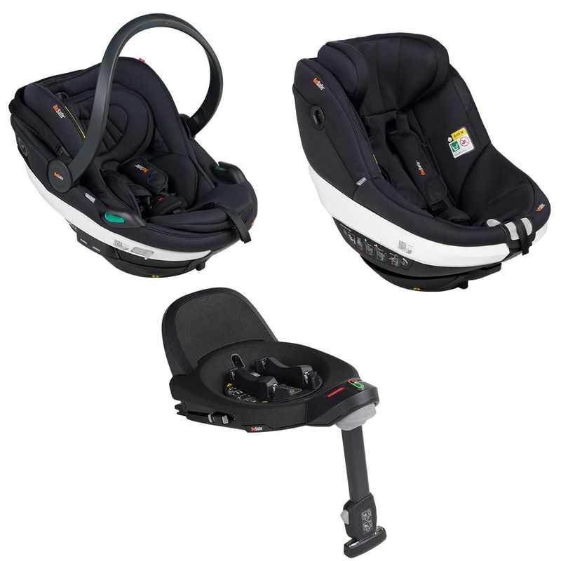 babyonlineshop BeSafe Go Beyond Babyschale und Beyond 360 Autositz mit Base Soft Breeze Black Kostenlose Rückgabe