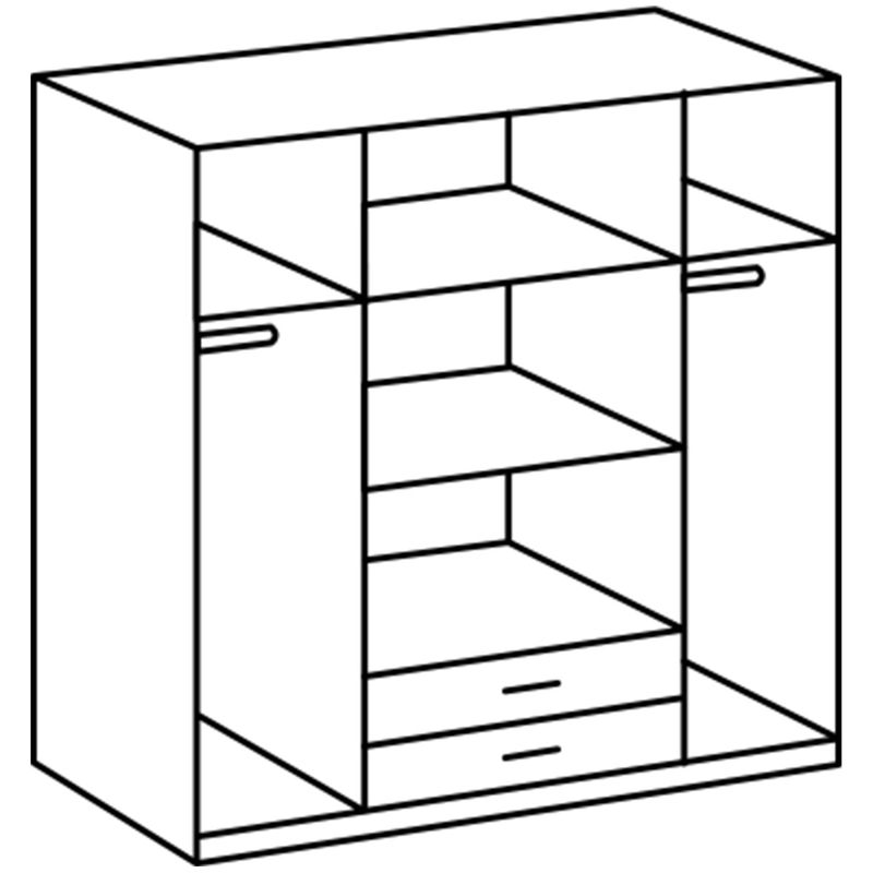 babyonlineshop Wimex Cork Kleiderschrank 180 cm 2 Spiegel Plankeneiche Dekor/Graphit Rabatt