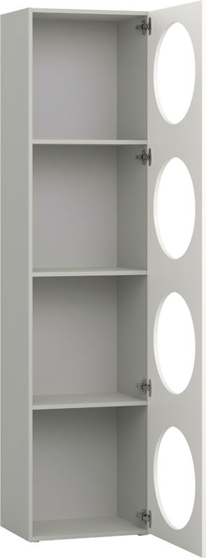 babyonlineshop Vox RELI - Bücherregal schmal mit Frontoption: 7 Gehäuse: Grau Front: Alabasterweiß Exklusivangebot