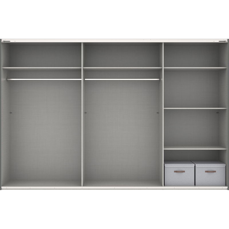 babyonlineshop Wimex Barmbek Schwebetürenschrank 313x208 cm Weiß/Artisan-Eiche Dekor Lagerräumung