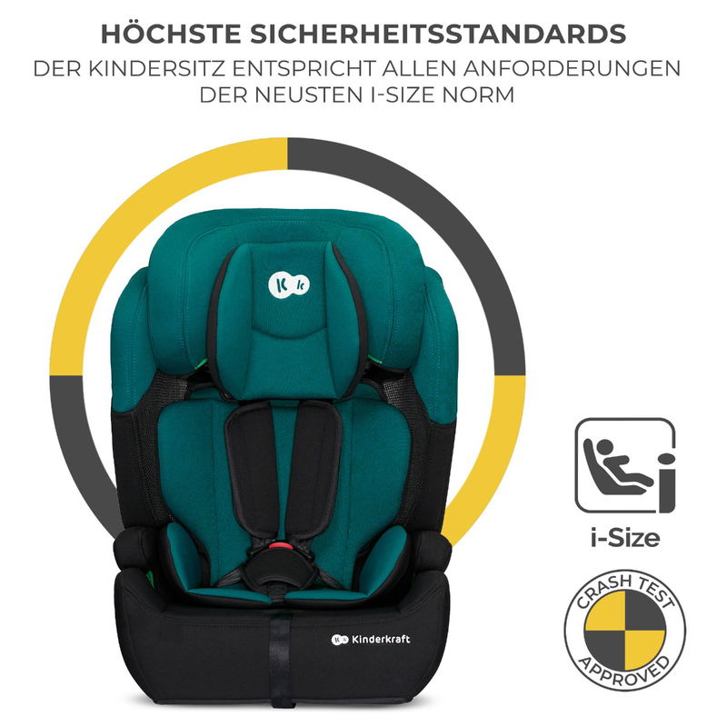 babyonlineshop Kinderkraft Comfort Up i-Size Kindersitz green 76 - 150cm 8kg Räumungsverkauf