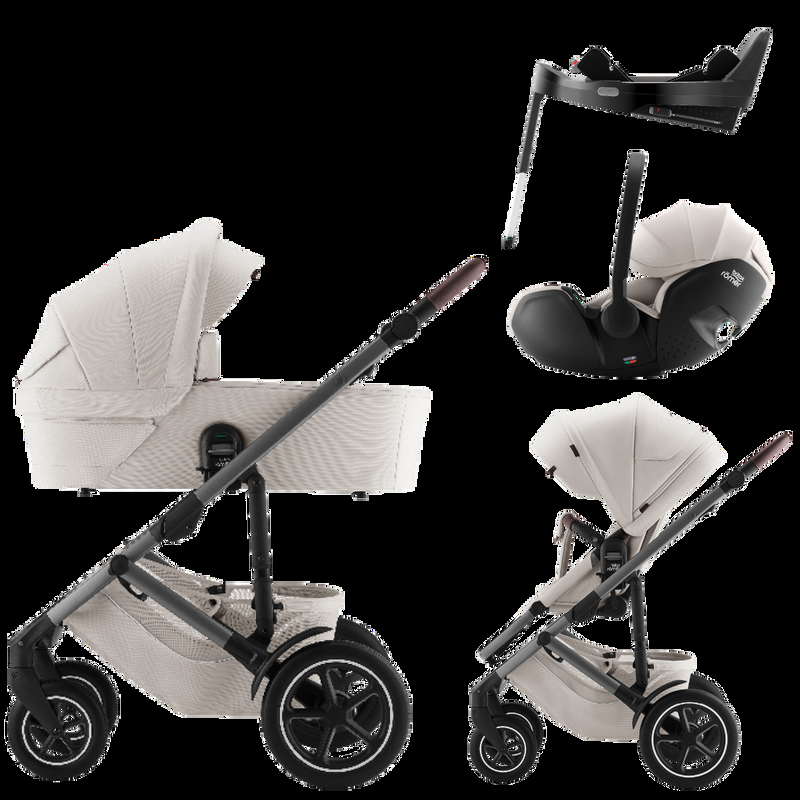 babyonlineshop Britax Smile 5Z Kinderwagen Bundle - Soft Taupe Meist gekauft
