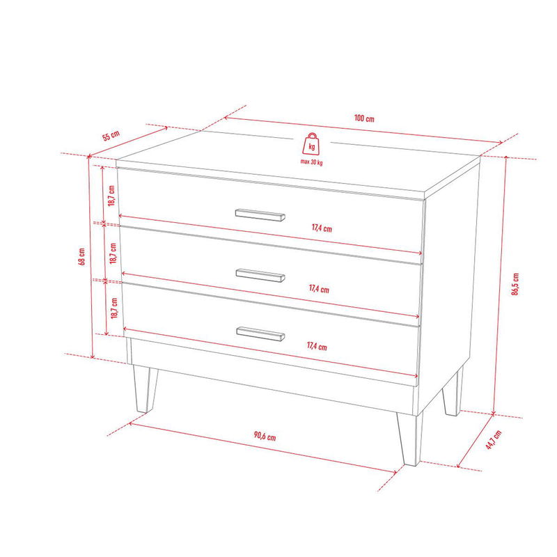 babyonlineshop VOX Lounge Kommode grau/eiche Neuheiten