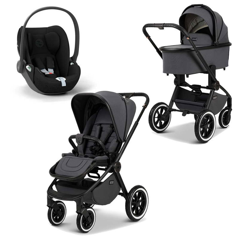 babyonlineshop Moon Resea Plus Kinderwagen-Bundle anthrazit/black matt zollfrei