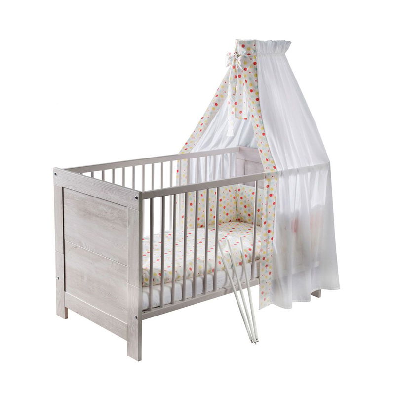 babyonlineshop Schardt Nordic Halifax Kinderbett 70 x 140 cm Halifax Eiche/Weiß Begrenztes Angebot
