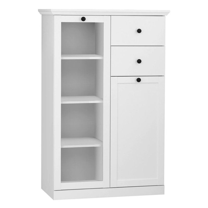babyonlineshop trendteam Baxter Vitrine klein weiß Dekor Große Rabatte