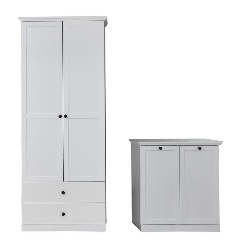 babyonlineshop trendteam Baxter Garderoben-Set 2-teilig weiß Dekor Neuheiten