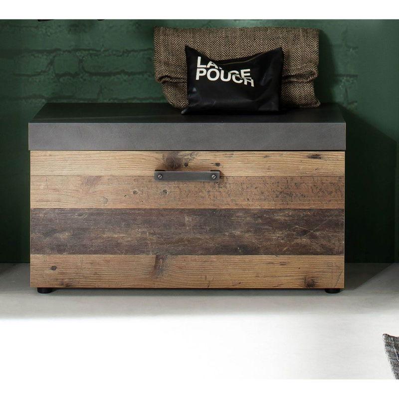 babyonlineshop trendteam Indy Garderoben-Set 2-teilig Old Wood / Graphit Grau Tägliche Deals