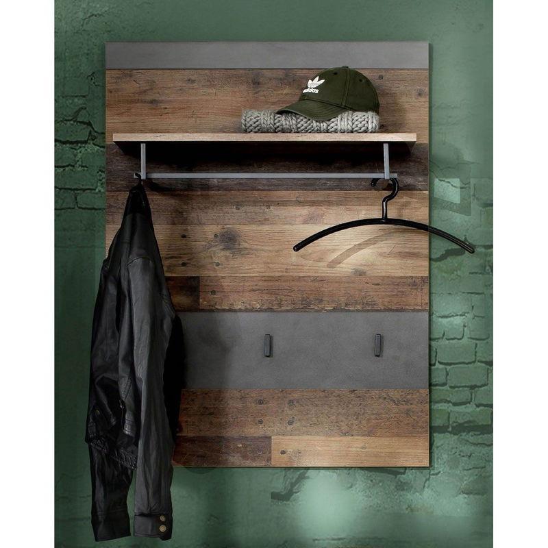 babyonlineshop trendteam Indy Garderoben-Set 2-teilig Old Wood / Graphit Grau Tägliche Deals